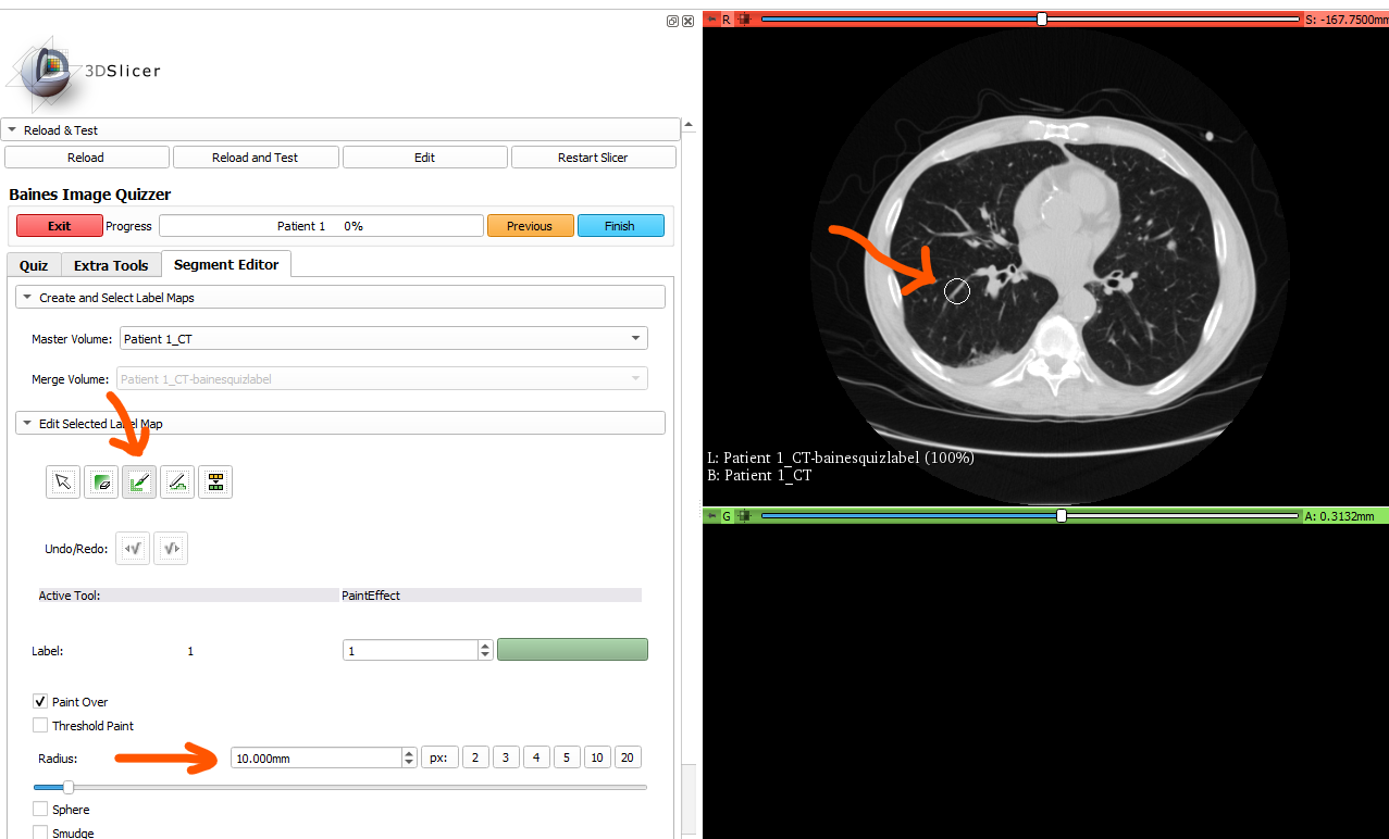 Example Contour Tool Radius